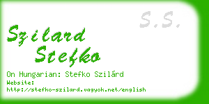 szilard stefko business card